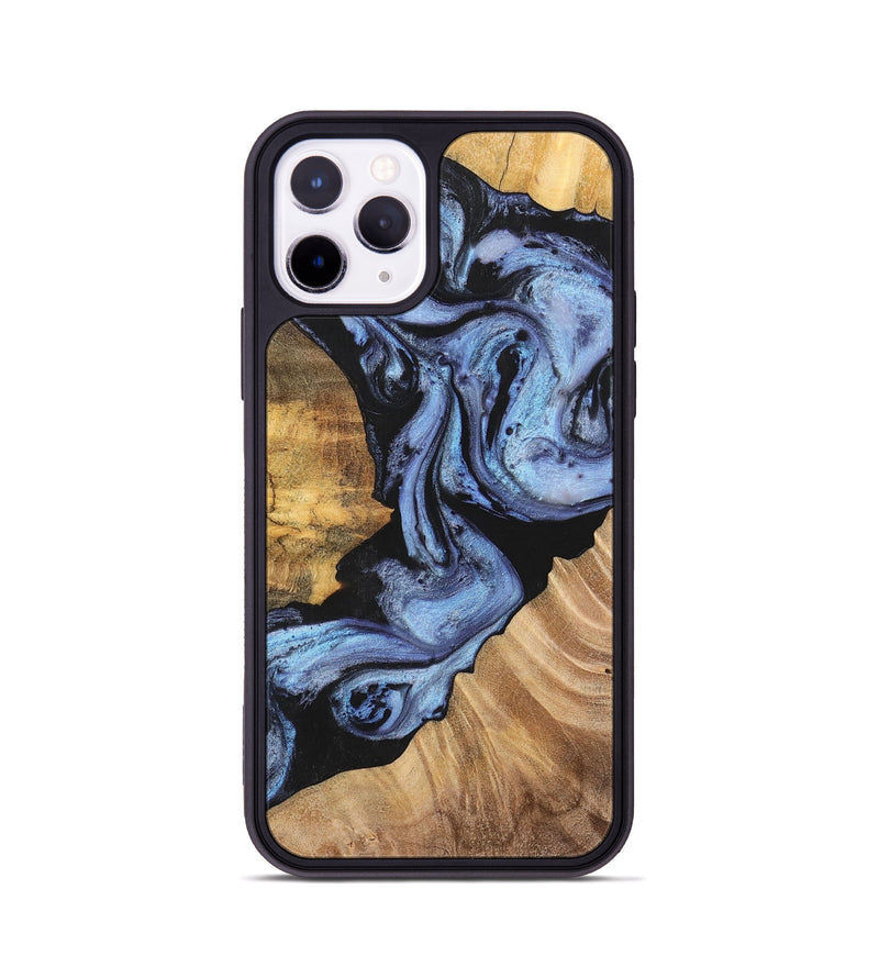 iPhone 11 Pro Wood+Resin Phone Case - Rosa (Blue, 701688)