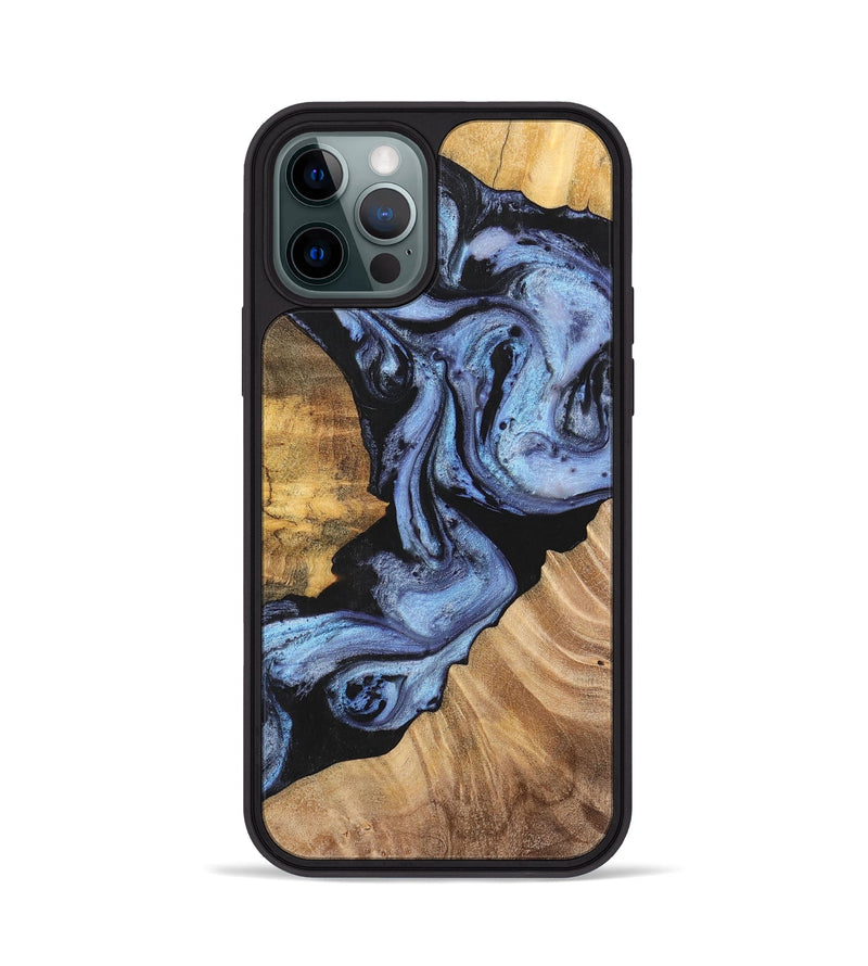iPhone 12 Pro Wood+Resin Phone Case - Rosa (Blue, 701688)
