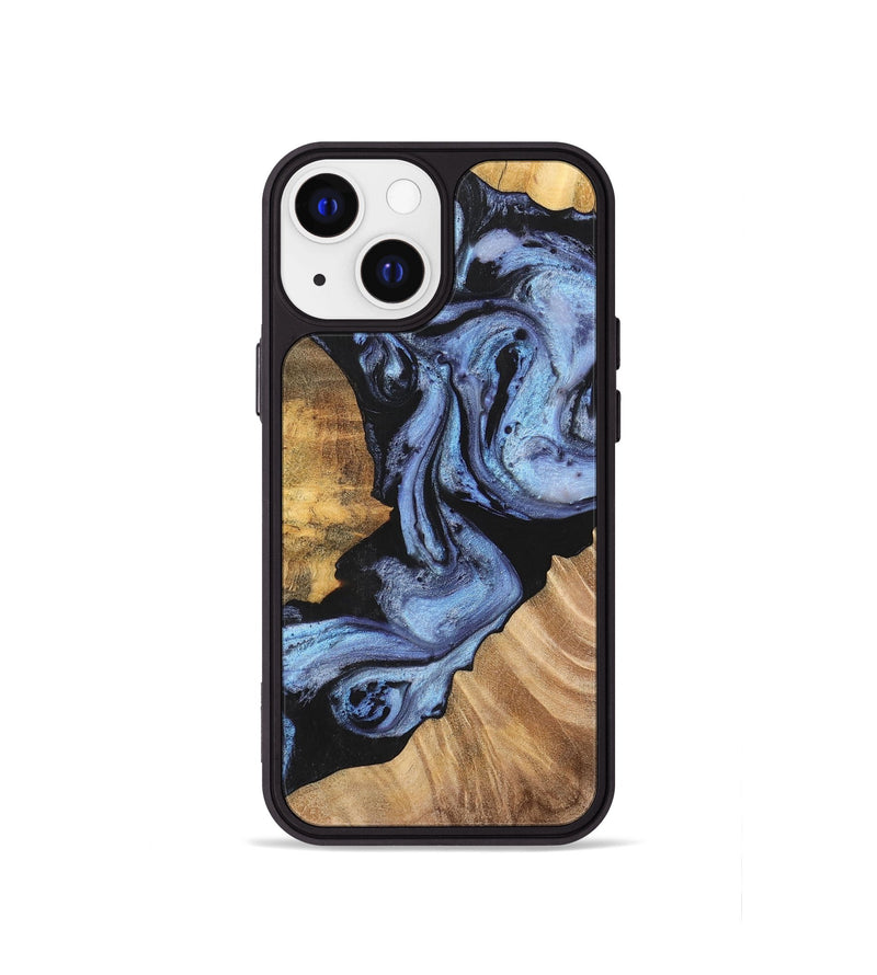 iPhone 13 mini Wood+Resin Phone Case - Rosa (Blue, 701688)