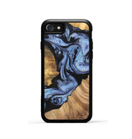 iPhone SE Wood+Resin Phone Case - Rosa (Blue, 701688)