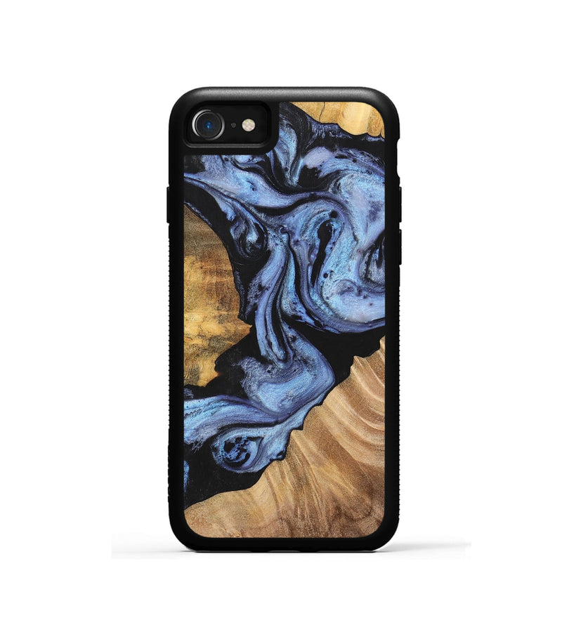 iPhone SE Wood+Resin Phone Case - Rosa (Blue, 701688)