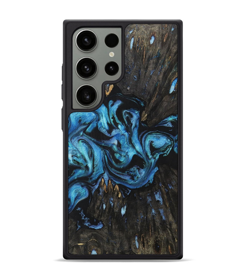 Galaxy S24 Ultra Wood+Resin Phone Case - Margot (Blue, 701690)