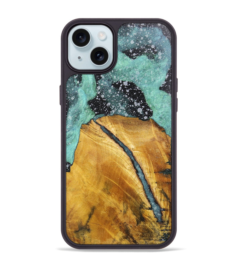 iPhone 15 Plus Wood+Resin Phone Case - Cecilia (Cosmos, 701725)