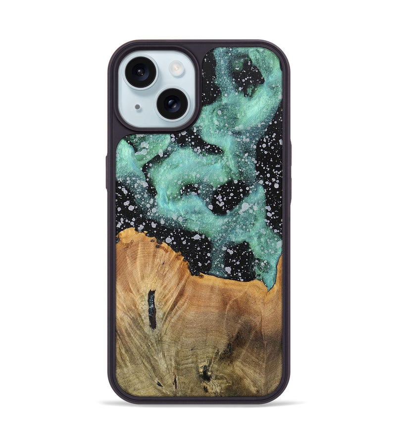 iPhone 15 Wood+Resin Phone Case - Benny (Cosmos, 701729)
