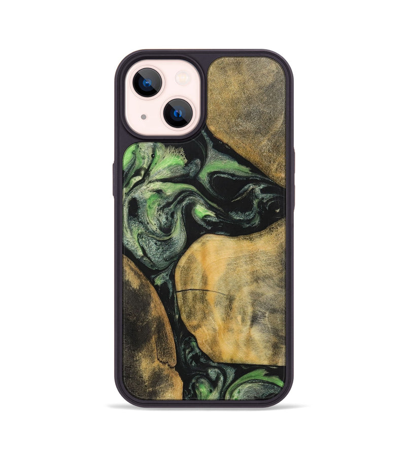 iPhone 14 Wood+Resin Phone Case - Brenden (Mosaic, 701735)