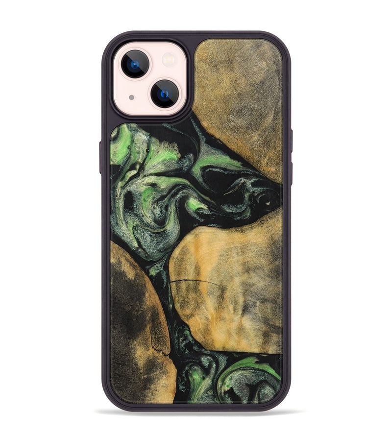 iPhone 14 Plus Wood+Resin Phone Case - Brenden (Mosaic, 701735)