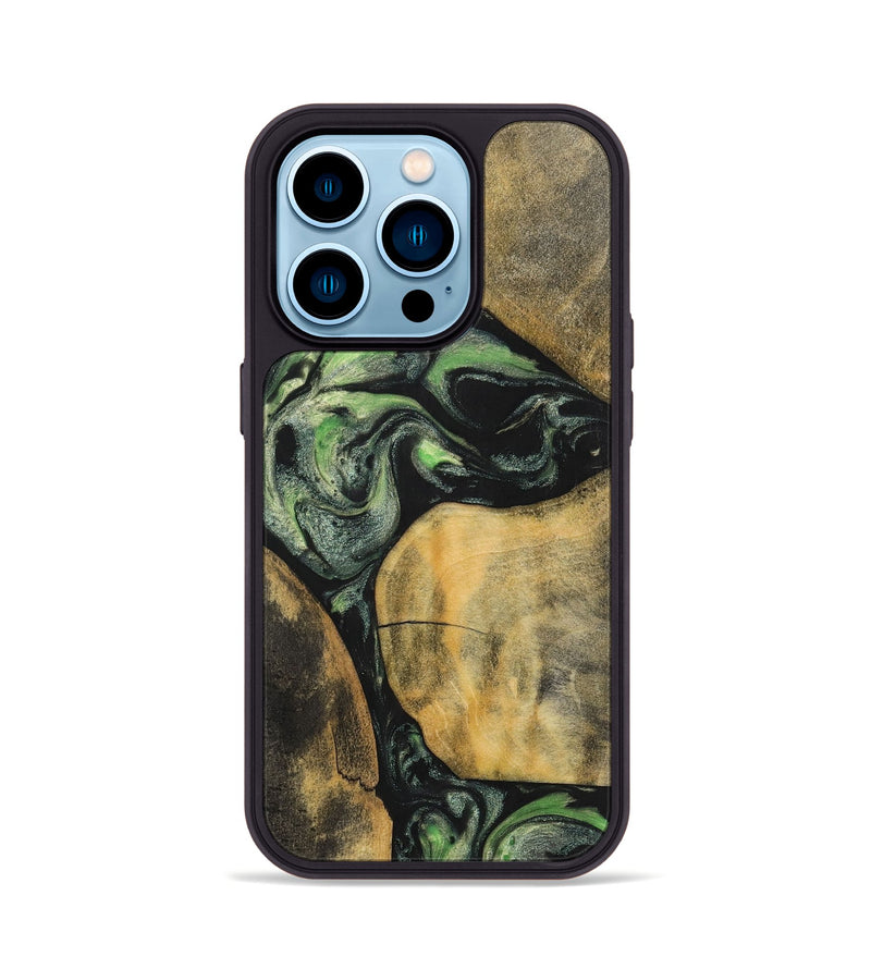 iPhone 14 Pro Wood+Resin Phone Case - Brenden (Mosaic, 701735)