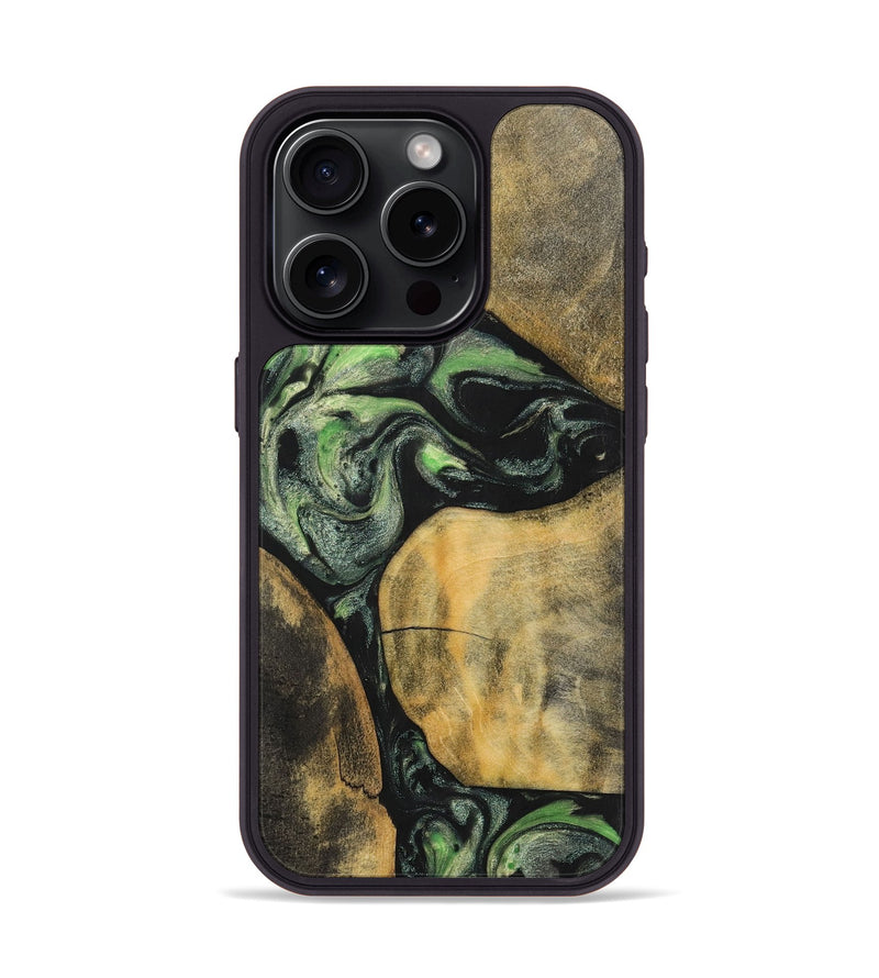 iPhone 15 Pro Wood+Resin Phone Case - Brenden (Mosaic, 701735)