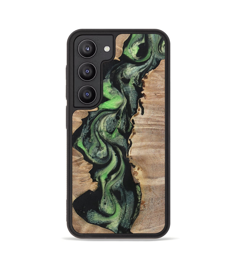 Galaxy S23 Wood+Resin Phone Case - Cali (Green, 701742)