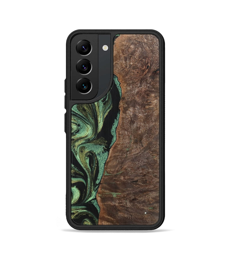 Galaxy S22 Wood+Resin Phone Case - Doris (Green, 701760)