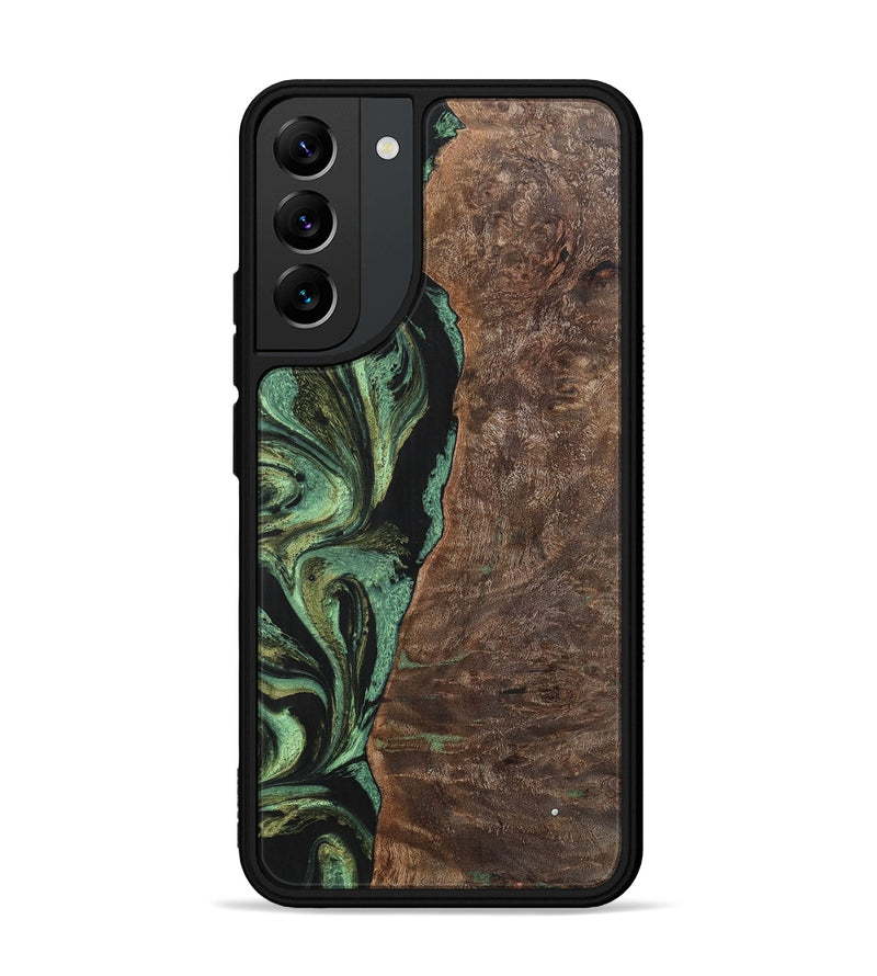 Galaxy S22 Plus Wood+Resin Phone Case - Doris (Green, 701760)