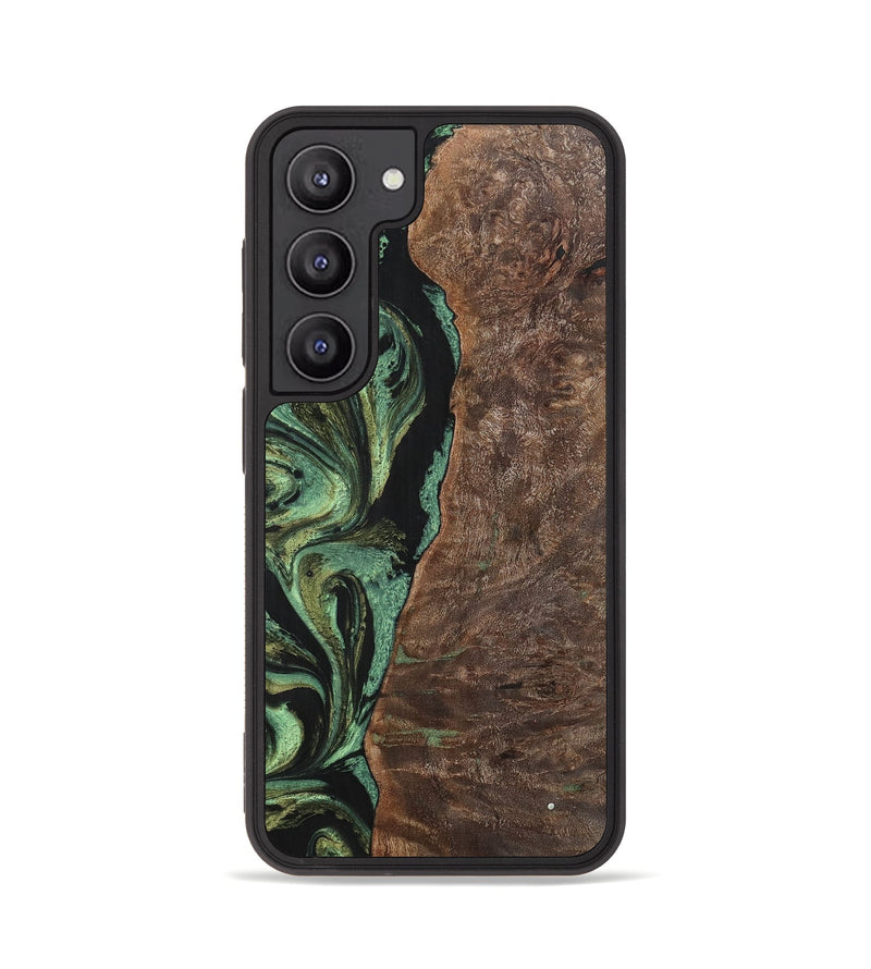 Galaxy S23 Wood+Resin Phone Case - Doris (Green, 701760)
