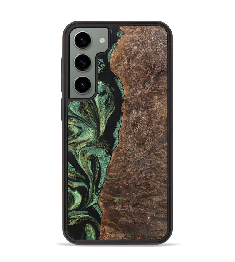 Galaxy S23 Plus Wood+Resin Phone Case - Doris (Green, 701760)