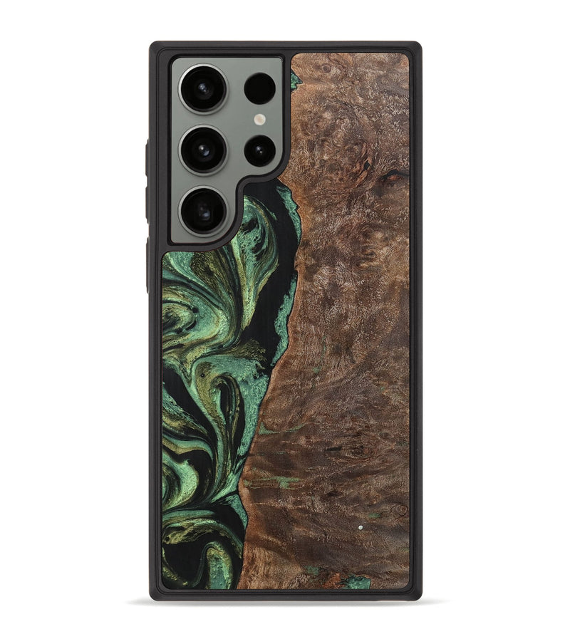 Galaxy S23 Ultra Wood+Resin Phone Case - Doris (Green, 701760)