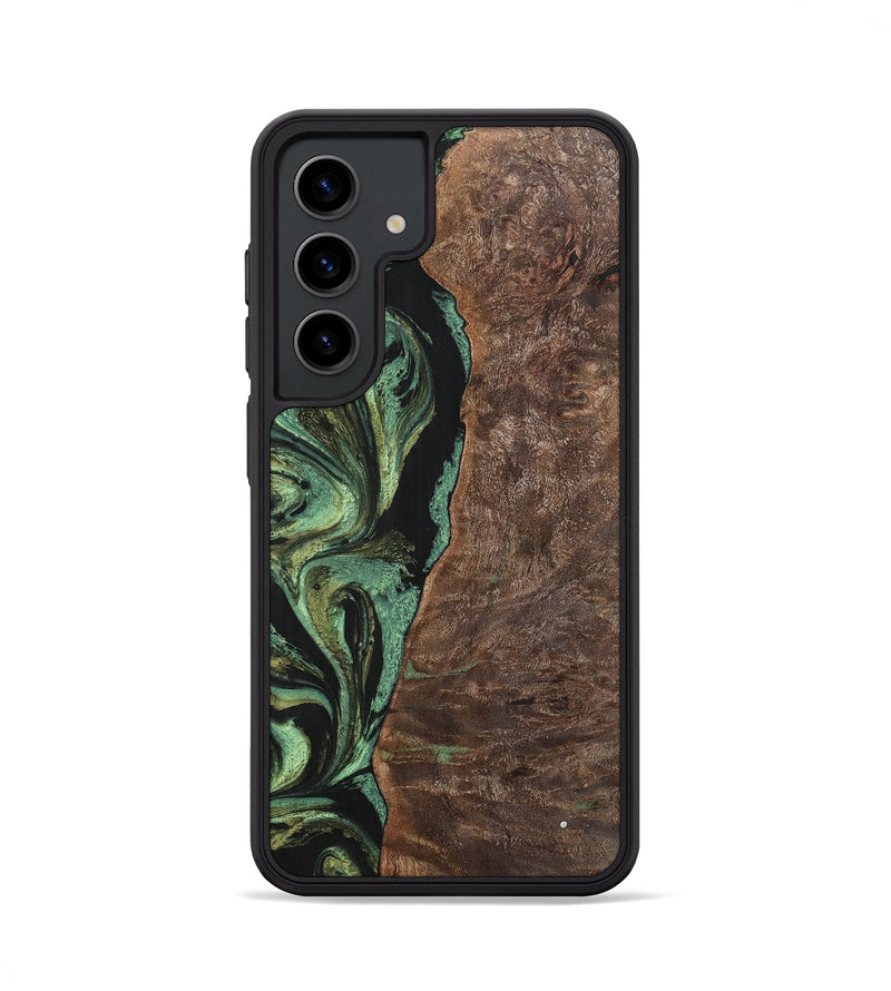 Galaxy S24 Wood+Resin Phone Case - Doris (Green, 701760)