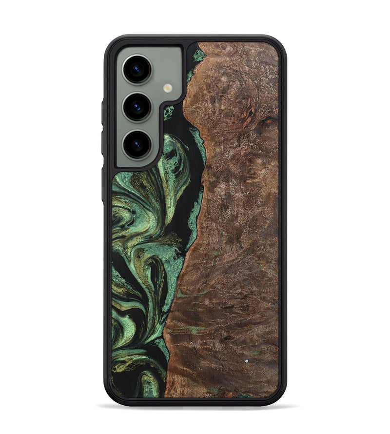 Galaxy S24 Plus Wood+Resin Phone Case - Doris (Green, 701760)
