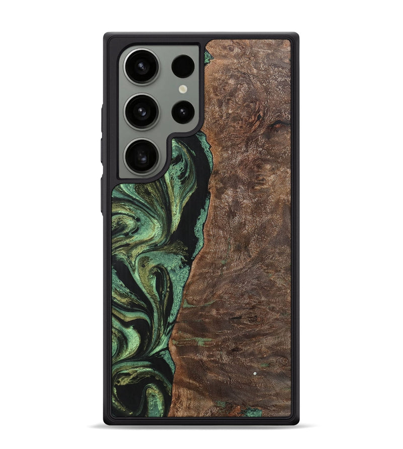 Galaxy S24 Ultra Wood+Resin Phone Case - Doris (Green, 701760)