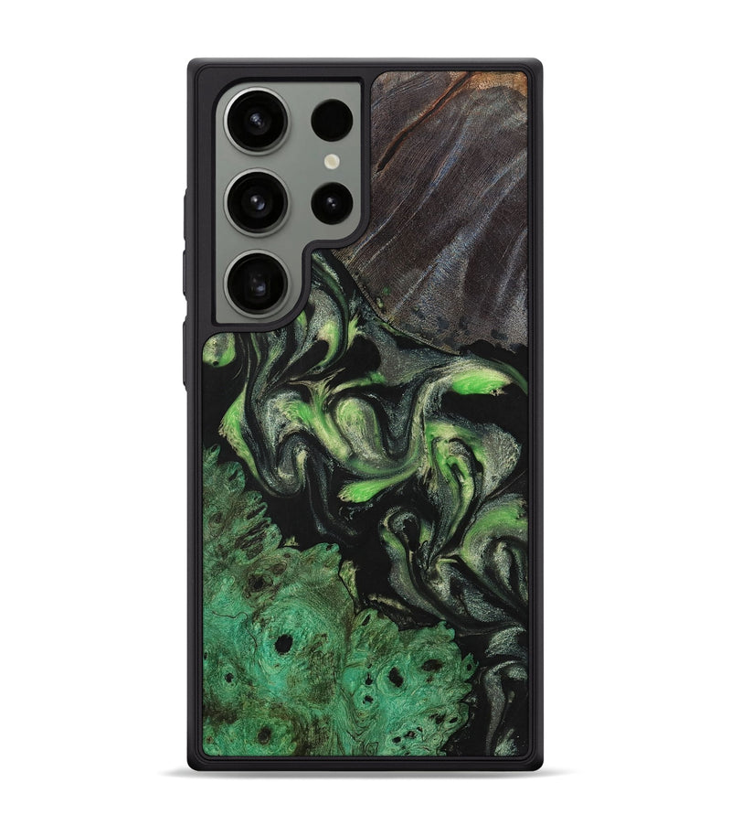 Galaxy S24 Ultra Wood+Resin Phone Case - Howard (Green, 701761)