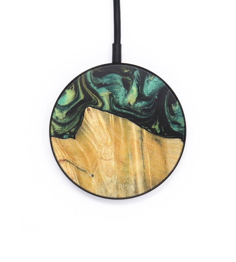 Circle Wood+Resin Wireless Charger - Lee (Green, 701781)