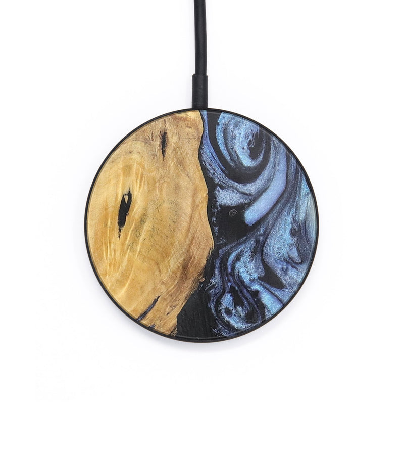 Circle Wood+Resin Wireless Charger - Maude (Blue, 701798)