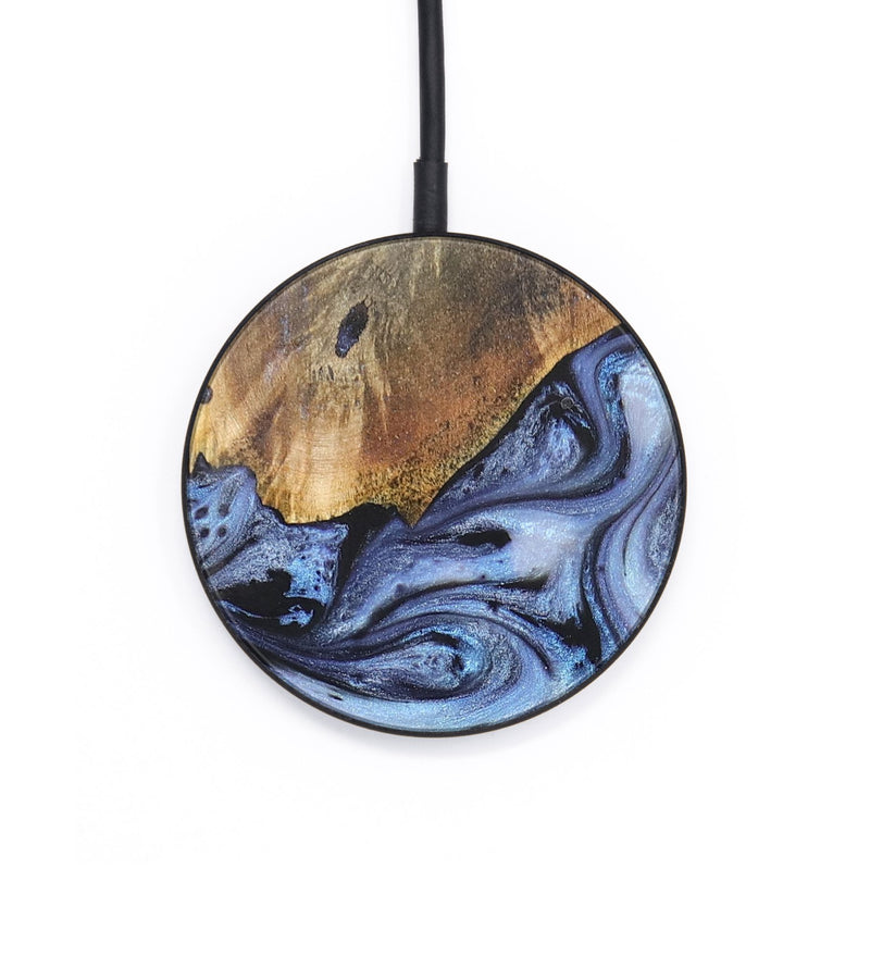 Circle Wood+Resin Wireless Charger - Bret (Blue, 701804)