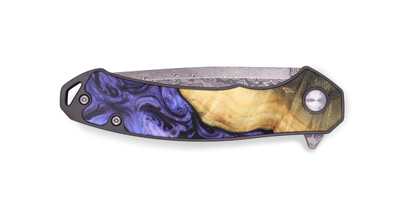 EDC Wood+Resin Pocket Knife - Eddie (Purple, 701833)