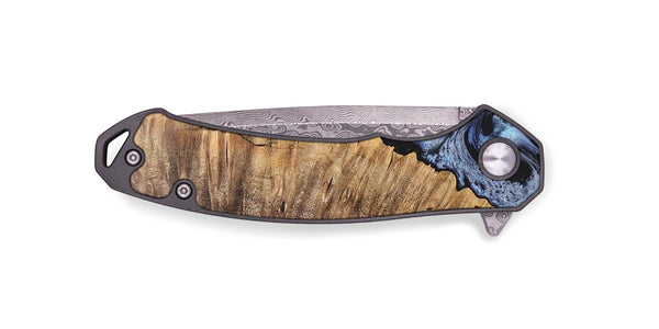 EDC Wood+Resin Pocket Knife - Ayanna (Blue, 701860)