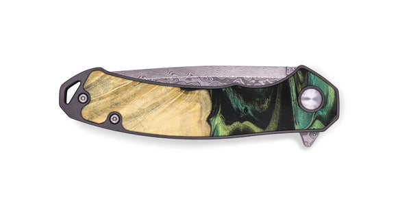 EDC Wood+Resin Pocket Knife - Kendra (Green, 701865)