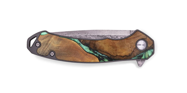 EDC Wood+Resin Pocket Knife - Shannon (Green, 701866)