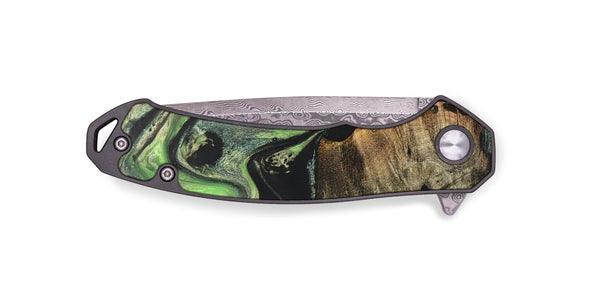 EDC Wood+Resin Pocket Knife - Kenya (Green, 701869)