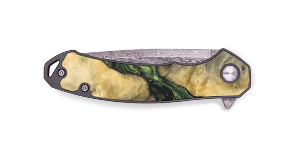 EDC Wood+Resin Pocket Knife - Ryder (Green, 701872)