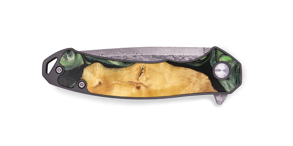 EDC Wood+Resin Pocket Knife - Kyrie (Green, 701873)