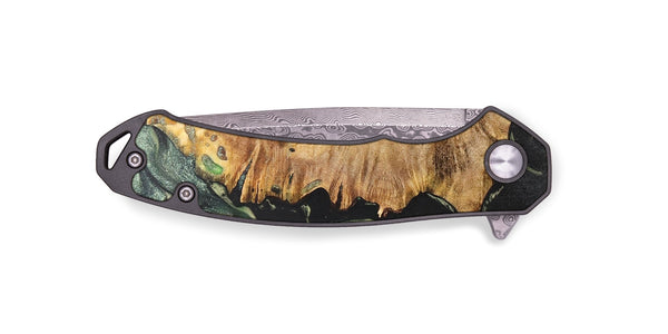EDC Wood+Resin Pocket Knife - Fannie (Green, 701874)