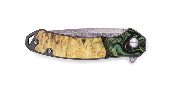 EDC Wood+Resin Pocket Knife - Otis (Green, 701877)
