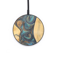 Circle Wood+Resin Wireless Charger - Brooks (Teal & Gold, 701907)