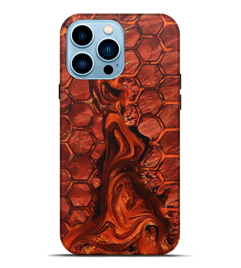 iPhone 14 Pro Max Wood+Resin Live Edge Phone Case - Lakisha (Pattern, 702090)