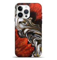iPhone 15 Pro Max Wood+Resin Live Edge Phone Case - Wanda (Black & White, 702123)