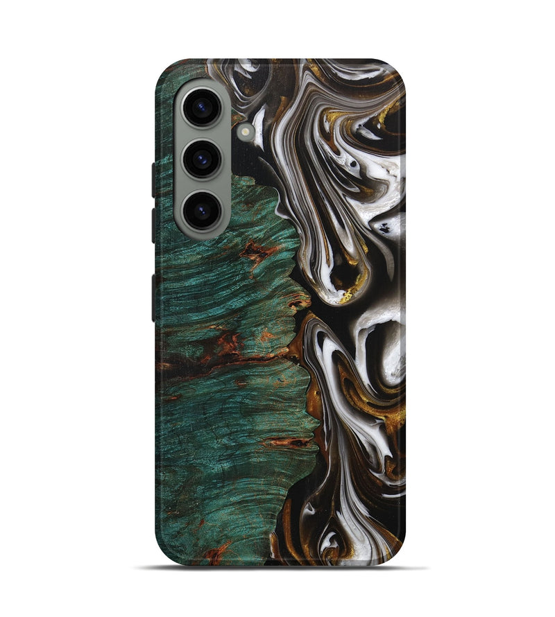 Galaxy S24 Wood+Resin Live Edge Phone Case - Albert (Black & White, 702124)