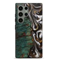 Galaxy S24 Ultra Wood+Resin Live Edge Phone Case - Albert (Black & White, 702124)