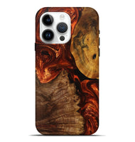 iPhone 15 Pro Max Wood+Resin Live Edge Phone Case - Shanice (Red, 702143)