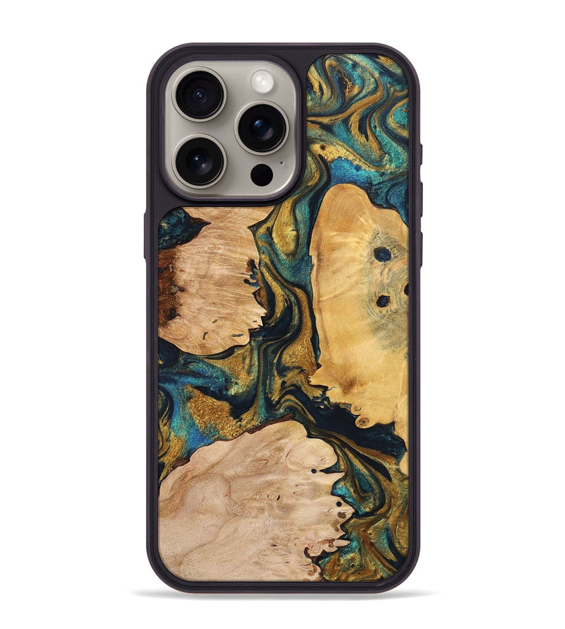 iPhone 15 Pro Max Wood+Resin Phone Case - Weston (Mosaic, 702154)