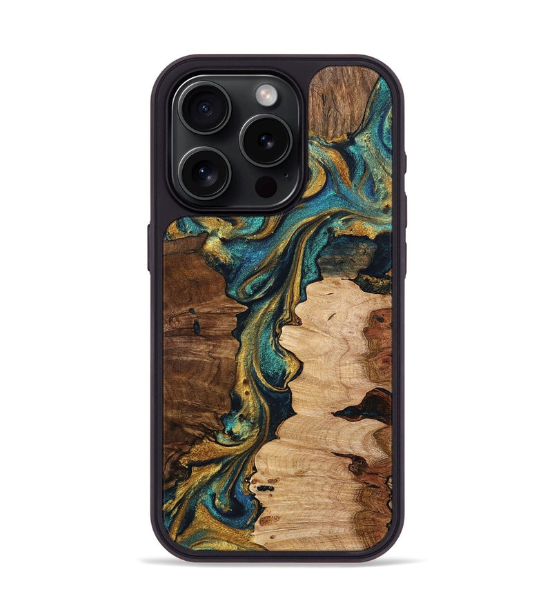 iPhone 15 Pro Wood+Resin Phone Case - Roderick (Mosaic, 702157)