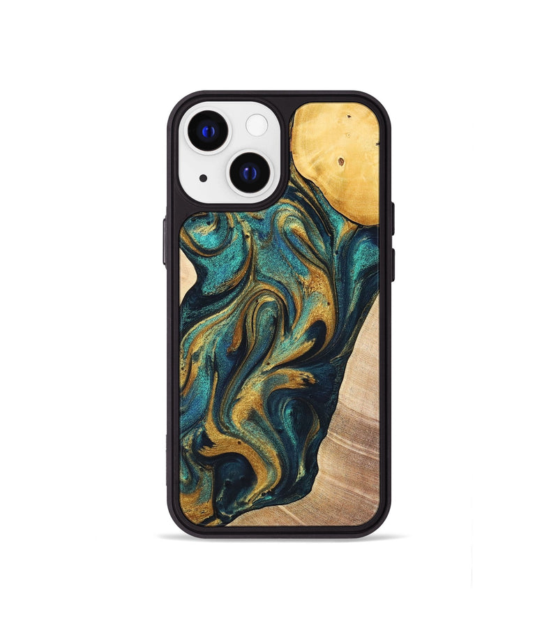 iPhone 13 mini Wood+Resin Phone Case - Sondra (Mosaic, 702162)