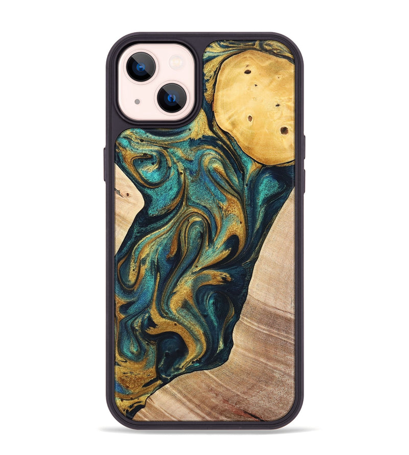 iPhone 14 Plus Wood+Resin Phone Case - Sondra (Mosaic, 702162)
