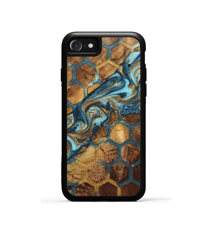 iPhone SE Wood+Resin Phone Case - Elena (Pattern, 702195)