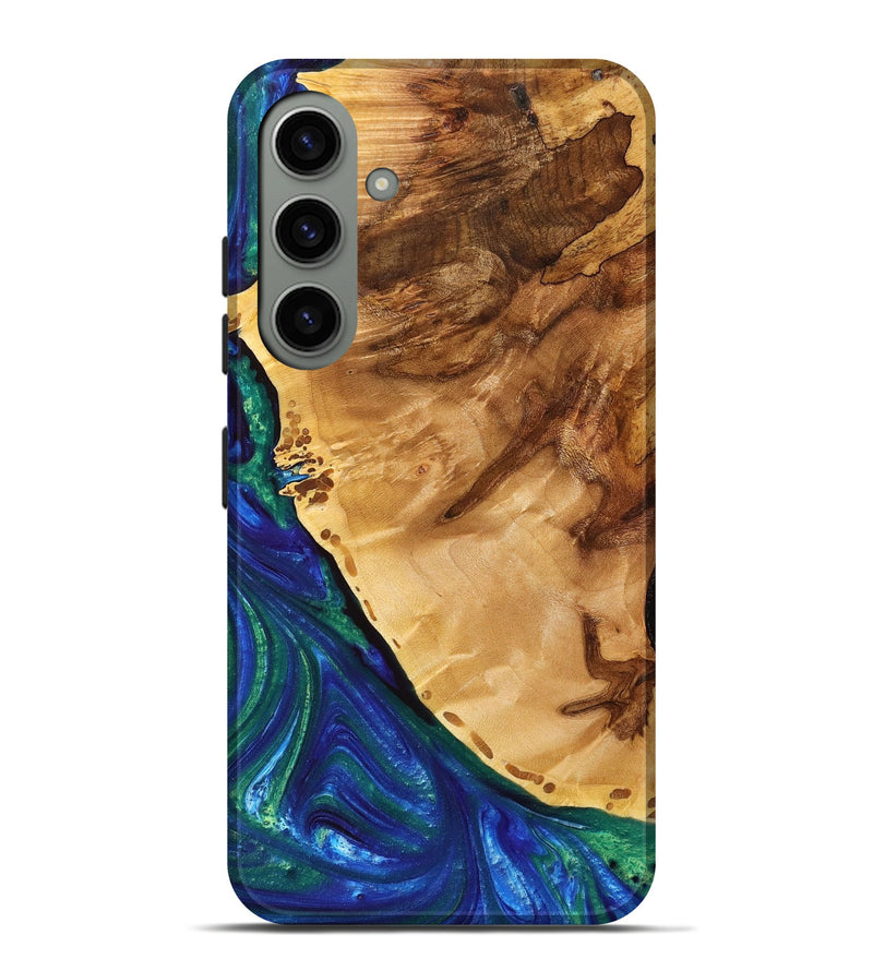 Galaxy S24 Plus Wood+Resin Live Edge Phone Case - Eva (Blue, 702230)