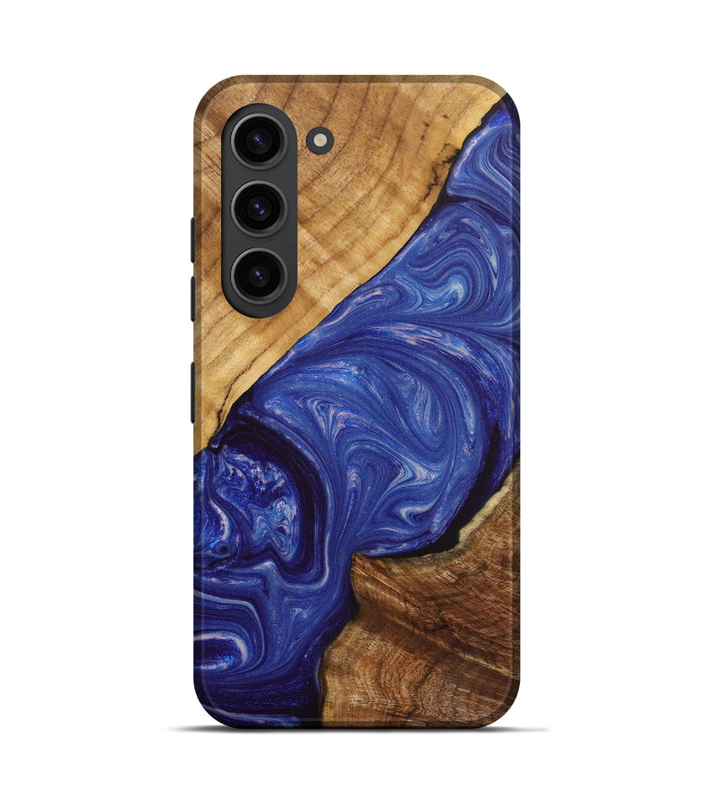 Galaxy S23 Wood+Resin Live Edge Phone Case - Cathleen (Blue, 702233)