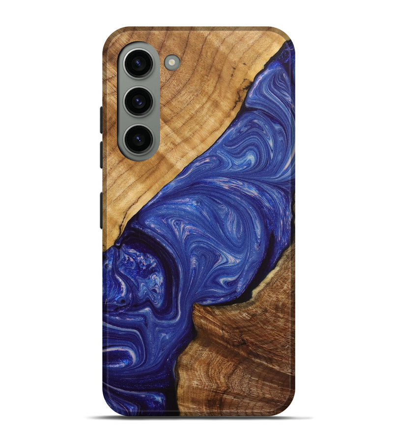 Galaxy S23 Plus Wood+Resin Live Edge Phone Case - Cathleen (Blue, 702233)