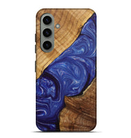 Galaxy S24 Plus Wood+Resin Live Edge Phone Case - Cathleen (Blue, 702233)
