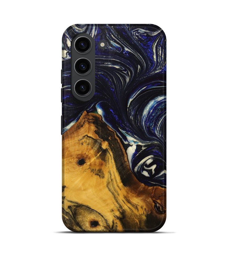 Galaxy S23 Wood+Resin Live Edge Phone Case - Nash (Blue, 702235)